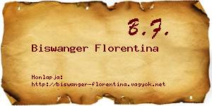 Biswanger Florentina névjegykártya